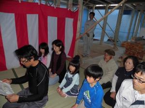 佐伯市鶴見、祝上棟