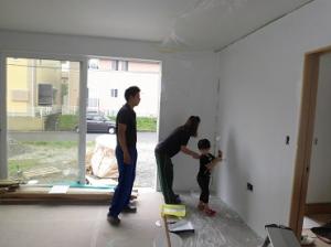 漆喰体験?（ｶｰﾑﾀｳﾝ野田）