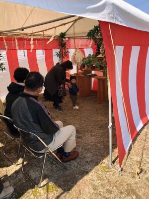 ポカポカ陽気の中。