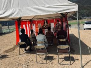 ぽかぽか陽気の中で地鎮祭